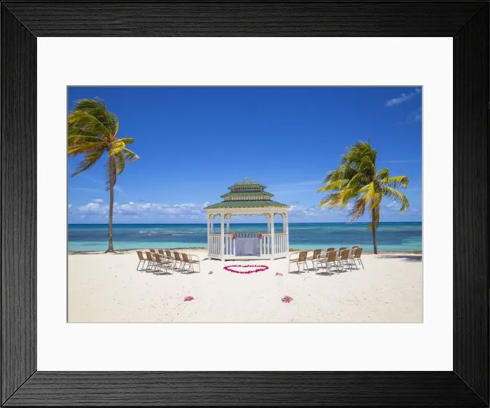 Framed Print : Cuba, Holguin Province, Gazebo set up for a wedding on Playa Guardalvaca Framed Print : Cuba, Holguin Province, Gazebo set up for a wedding on Playa Guardalvaca