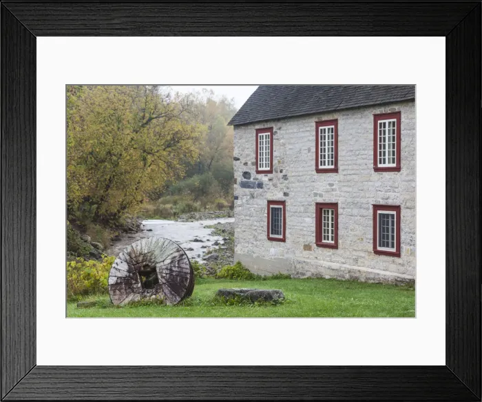 Framed Print : Canada, Quebec, Capitale-Nationale Region, Deschambault, Moulin de la Chevrotiere Framed Print : Canada, Quebec, Capitale-Nationale Region, Deschambault, Moulin de la Chevrotiere