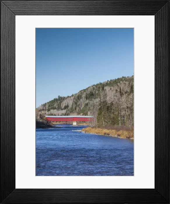 Framed Print : Canada, Quebec, Gaspe Peninsula, Routhierville, covered bridge Framed Print : Canada, Quebec, Gaspe Peninsula, Routhierville, covered bridge