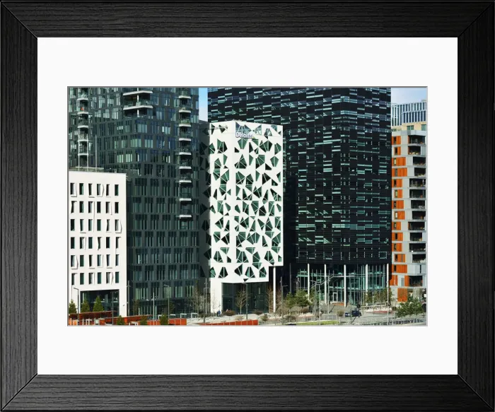 Framed Print : The Barcode is a section of the Bjorvika district on former dock and industrial land Framed Print : The Barcode is a section of the Bjorvika district on former dock and industrial land
