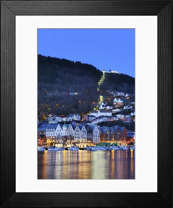 Framed Print : The Bryggen District, a former counter of the Hanseatic League and nowadays a UNESCO Framed Print : The Bryggen District, a former counter of the Hanseatic League and nowadays a UNESCO
