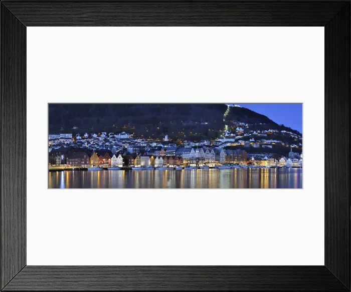 Framed Print : The Bryggen District, a former counter of the Hanseatic League and nowadays a UNESCO