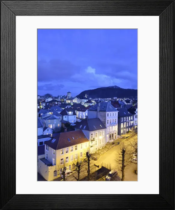 Framed Print : Bergens Old Town at twilight. Bergen, Norway Framed Print : Bergens Old Town at twilight. Bergen, Norway