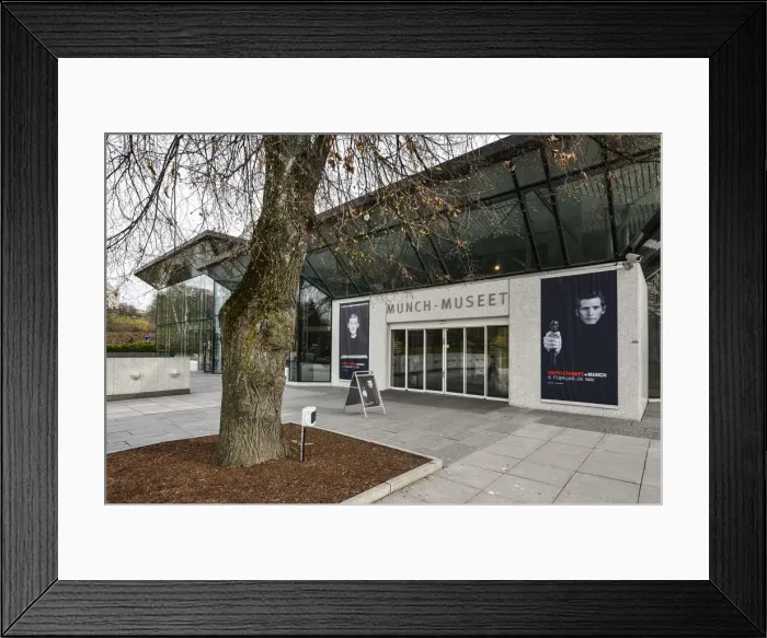 Framed Print : Entrance to the Munch Museum (Munchmuseet), dedicated to the work of the norwegian Framed Print : Entrance to the Munch Museum (Munchmuseet), dedicated to the work of the norwegian