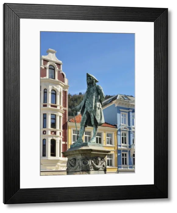 Framed Print : The statue of Ludvig Holberg, born in Bergen during the time of the Dano-Norwegian Framed Print : The statue of Ludvig Holberg, born in Bergen during the time of the Dano-Norwegian