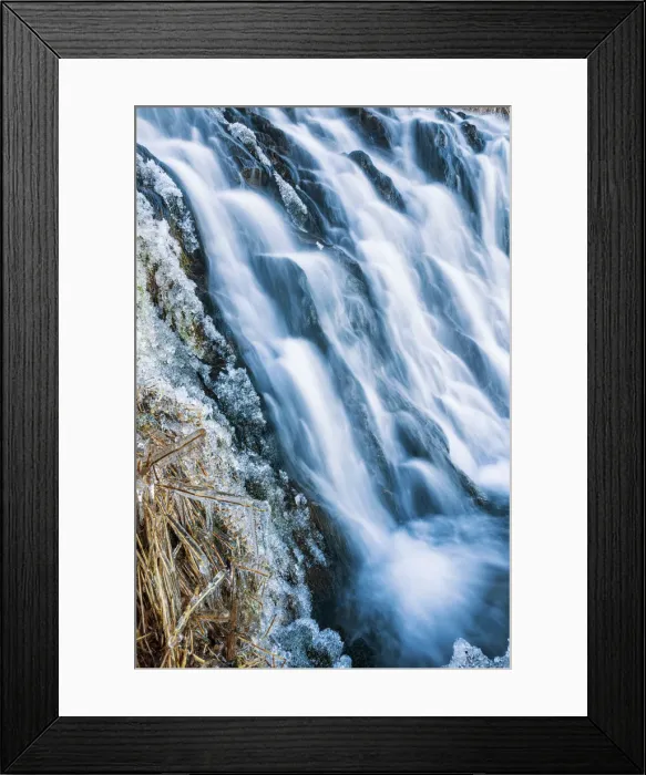 Framed Print : Winter Waterfall, Myrland, Lofoten Islands, Norway Framed Print : Winter Waterfall, Myrland, Lofoten Islands, Norway
