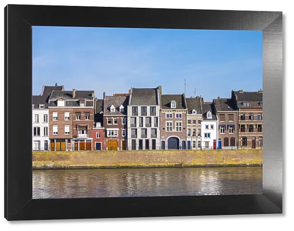 Wyck neighborhood on the Ms River, Mstricht, Limburg, Netherlands