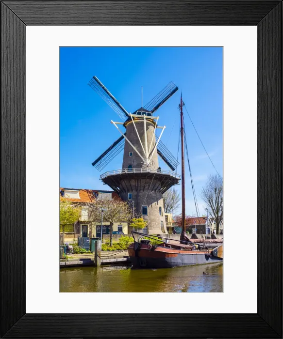 Framed Print : Netherlands, South Holland, Gouda. De Roode Leeuw (The Red Lion) Flourmill, among Framed Print : Netherlands, South Holland, Gouda. De Roode Leeuw (The Red Lion) Flourmill, among