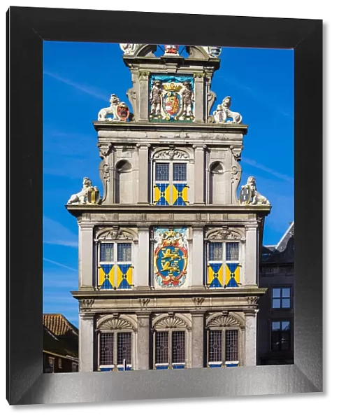 Netherlands, North Holland, Hoorn. Facade of the Westfries Museum, a museum of regional