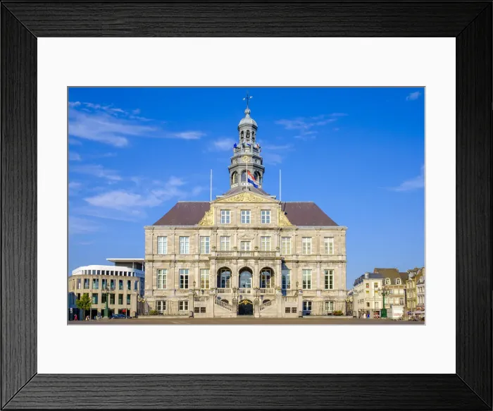 Framed Print : Stadhuis city hall on Markt, the towns market square, Mstricht, Limburg Framed Print : Stadhuis city hall on Markt, the towns market square, Mstricht, Limburg
