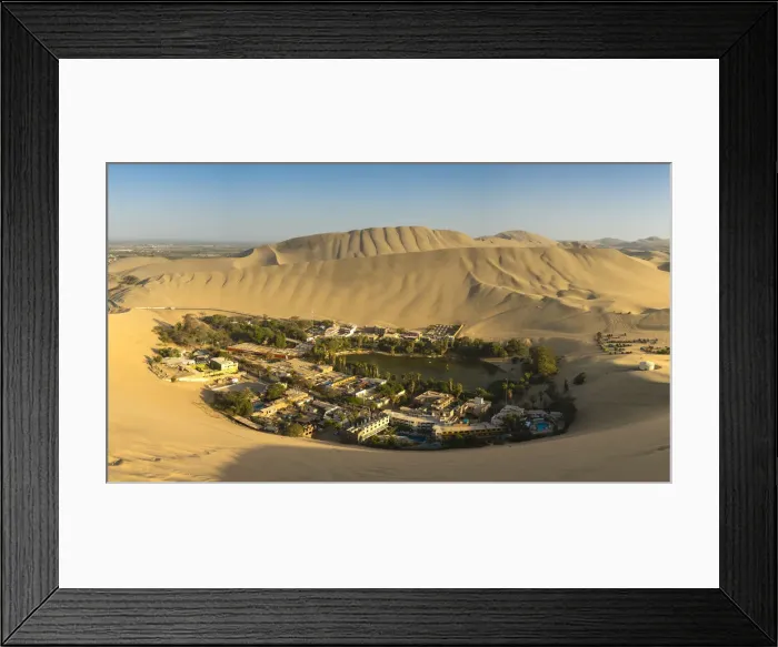 Framed Print : Huacachina oasis before sunset, Ica Region, Peru Framed Print : Huacachina oasis before sunset, Ica Region, Peru