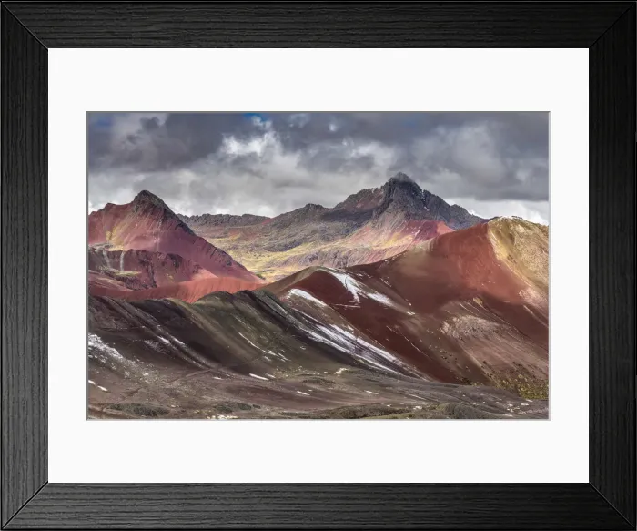 Framed Print : Red Valley near Rainbow Mountain, Cusco Region, Peru Framed Print : Red Valley near Rainbow Mountain, Cusco Region, Peru