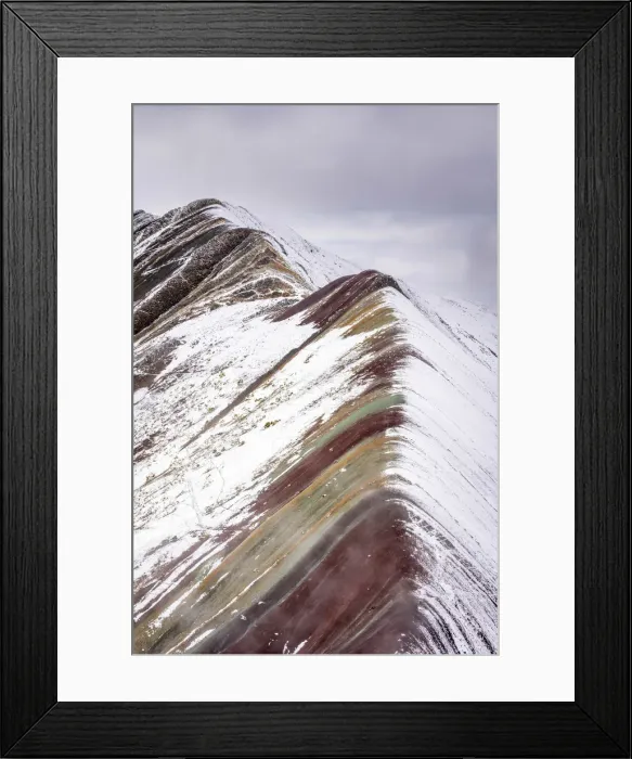Framed Print : Snowcapped Rainbow Mountain, Cusco Region, Peru Framed Print : Snowcapped Rainbow Mountain, Cusco Region, Peru