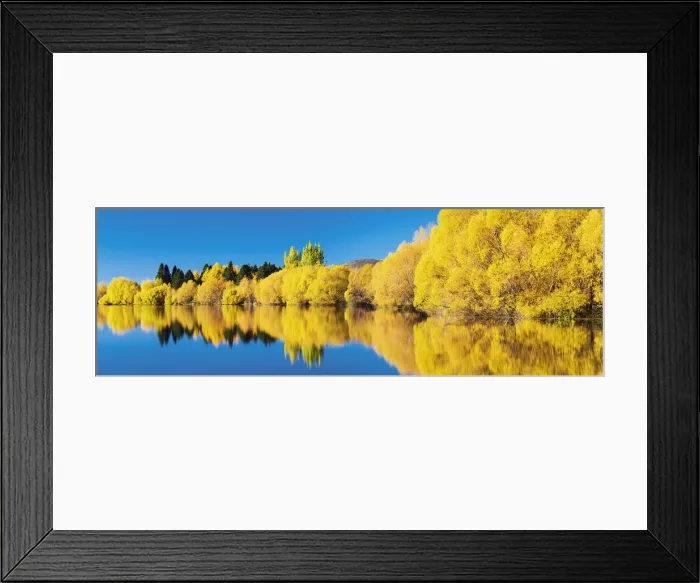 Framed Print : Wairepo Arm Reflections in Autumn, New Zealand Framed Print : Wairepo Arm Reflections in Autumn, New Zealand