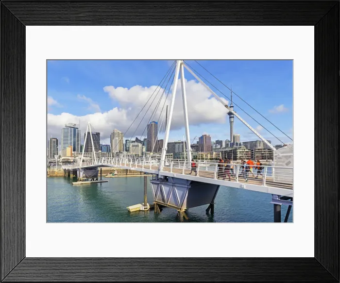 Framed Print : Wynyard Quarter bridge, Auckland, North Island, New Zealand Framed Print : Wynyard Quarter bridge, Auckland, North Island, New Zealand