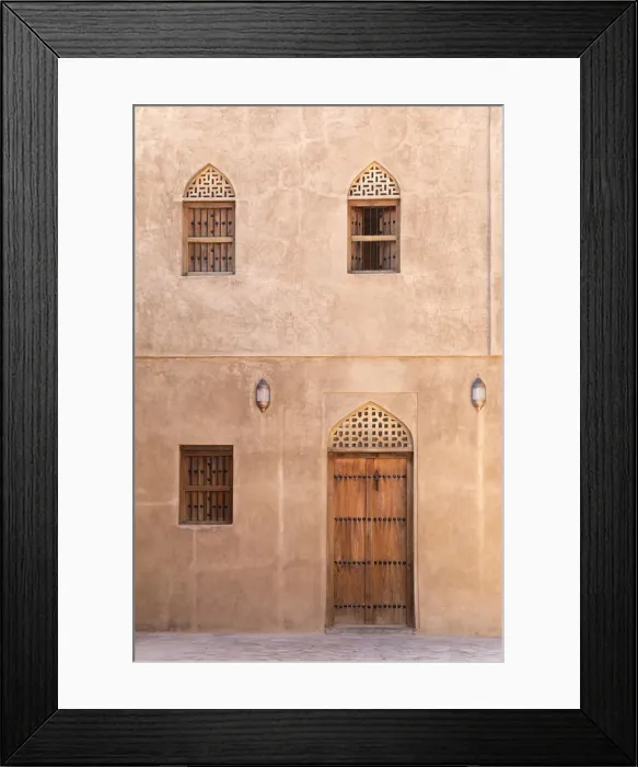 Framed Print : A renovated facade in Bahla fort, Oman Framed Print : A renovated facade in Bahla fort, Oman