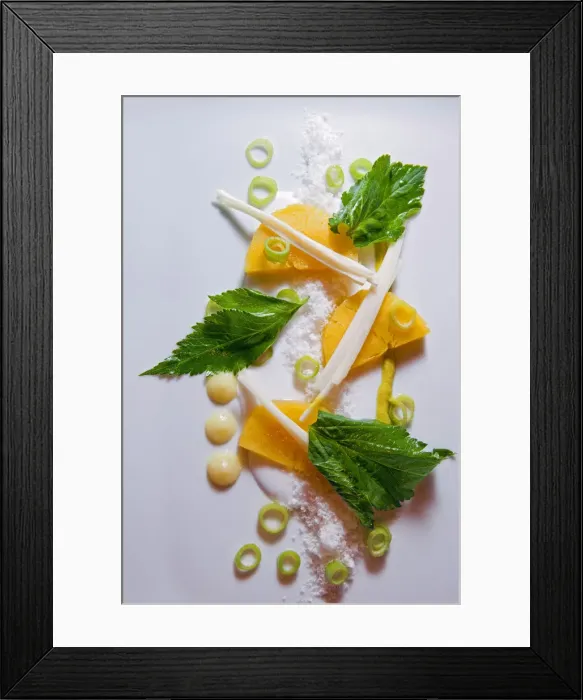 Framed Print : South America, Peru, Lima, San Ignacio. Arracacha a la Juliana with coconut flour