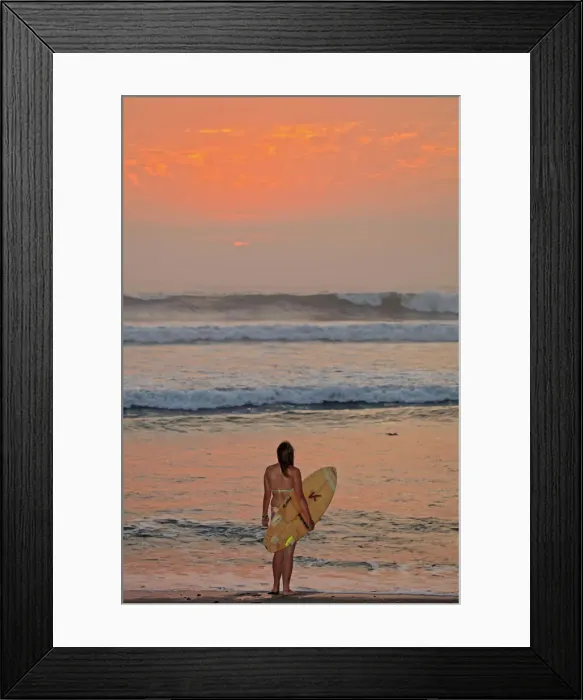 Framed Print : South America, Peru, La Libertad, Trujillo, Huanchaco, a surfer on the beach in front Framed Print : South America, Peru, La Libertad, Trujillo, Huanchaco, a surfer on the beach in front