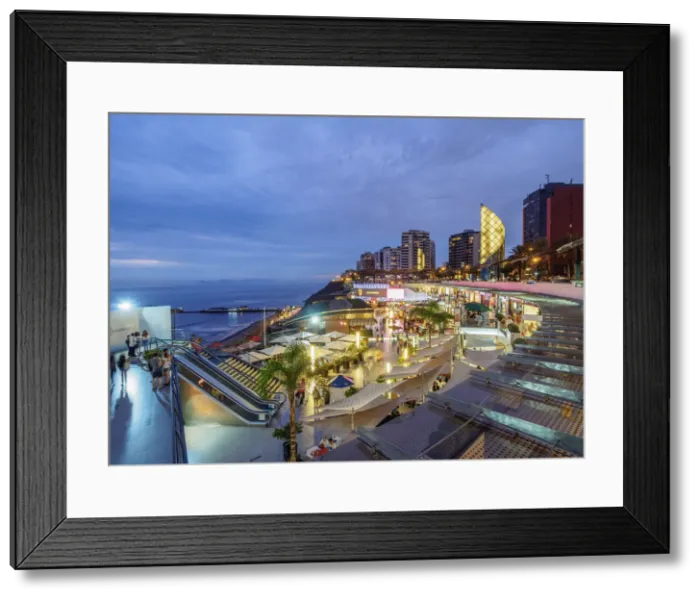 Framed Print : Larcomar Shopping Center at twilight, Miraflores District, Lima, Peru Framed Print : Larcomar Shopping Center at twilight, Miraflores District, Lima, Peru