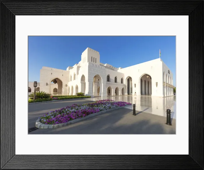Framed Print : Oman, Muscat, Shati Al-Qurm. The impressive Royal Opera House Framed Print : Oman, Muscat, Shati Al-Qurm. The impressive Royal Opera House