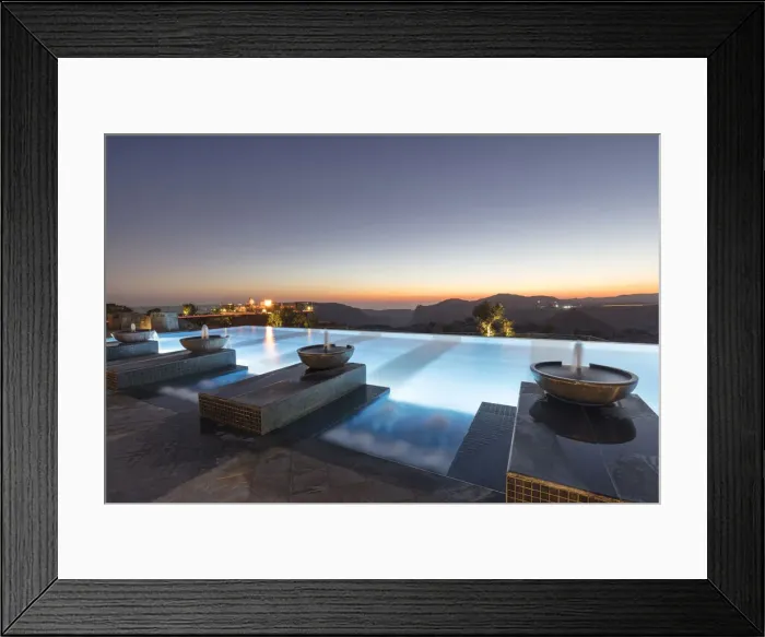 Framed Print : The infinity swimming pool and fountains of thei Anantara al Jabal al Akhdar resort Framed Print : The infinity swimming pool and fountains of thei Anantara al Jabal al Akhdar resort