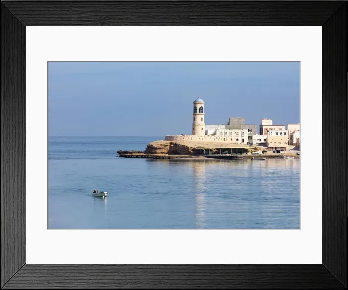Framed Print : Oman, Al Ayjah, Sur, the pretty harbour and forts of Ayiah Framed Print : Oman, Al Ayjah, Sur, the pretty harbour and forts of Ayiah