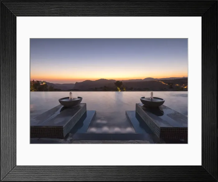 Framed Print : The infinity swimming pool and fountains of thei Anantara al Jabal al Akhdar resort Framed Print : The infinity swimming pool and fountains of thei Anantara al Jabal al Akhdar resort