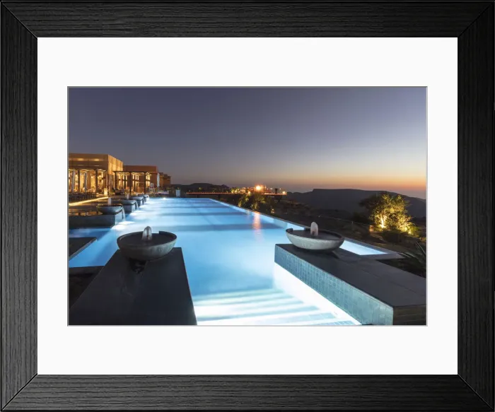Framed Print : The infinity swimming pool and fountains of thei Anantara al Jabal al Akhdar resort Framed Print : The infinity swimming pool and fountains of thei Anantara al Jabal al Akhdar resort
