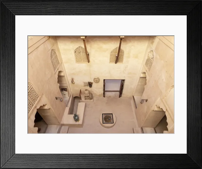 Framed Print : Interior courtyard in the restored Bahla Fort, Tanuf, Oman Framed Print : Interior courtyard in the restored Bahla Fort, Tanuf, Oman
