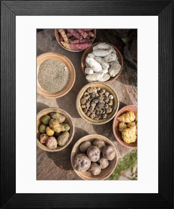Framed Print : South America, Peru, Sillustani, food in native kitchen Framed Print : South America, Peru, Sillustani, food in native kitchen