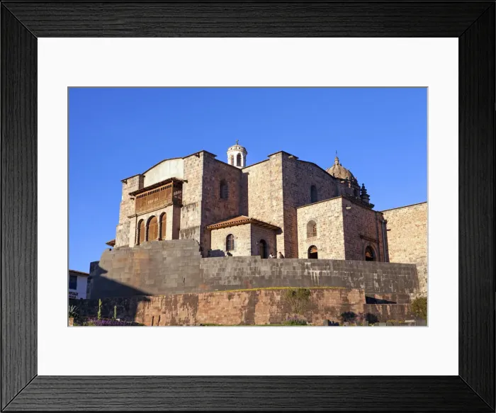 Framed Print : South America, Peru, Cusco, Coricancha. The church and convent of Santo Domingo with