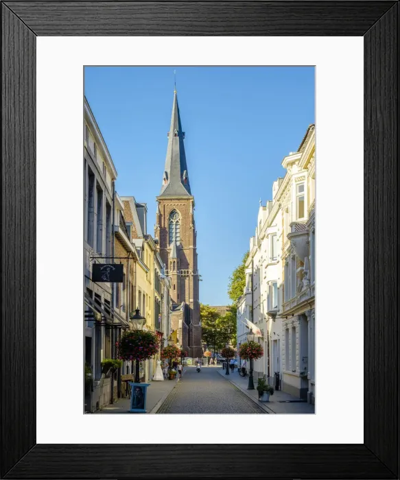 Framed Print : Netherlands, Limburg, Mstricht. Shopping streets in Wyck quarter Framed Print : Netherlands, Limburg, Mstricht. Shopping streets in Wyck quarter