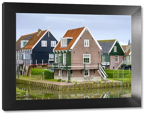 Traditional wooden houses in Marken, North Holland, Netherlands