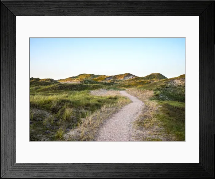 Framed Print : Netherlands, North Holland, Julianadorp. Walking path through the dunes Framed Print : Netherlands, North Holland, Julianadorp. Walking path through the dunes