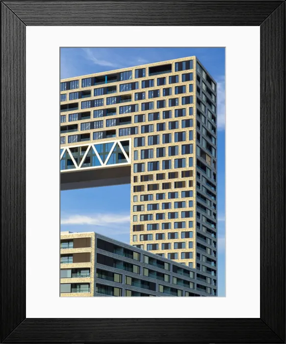 Framed Print : Block of apartments at Houthavens harbour, Amsterdam, Noord Holland, Netherlands Framed Print : Block of apartments at Houthavens harbour, Amsterdam, Noord Holland, Netherlands