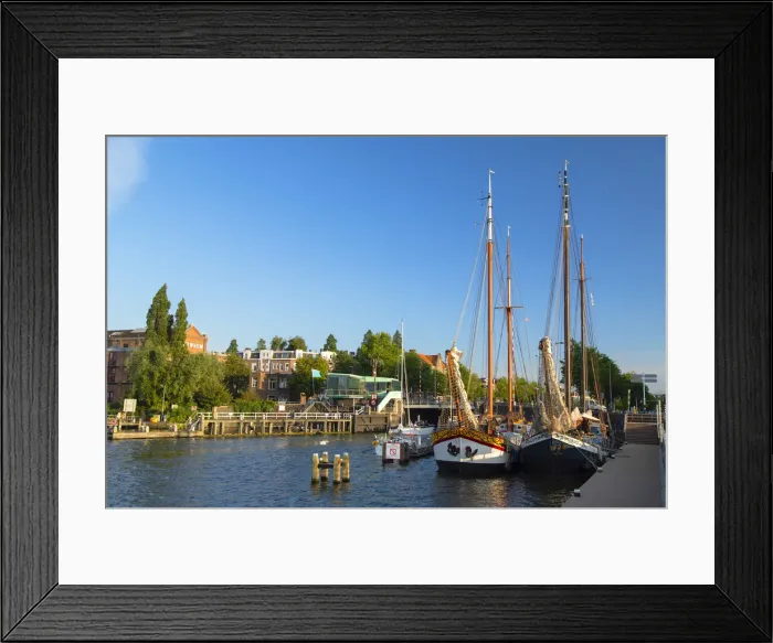 Framed Print : Boats at Houthavens harbour, Amsterdam, Noord Holland, Netherlands Framed Print : Boats at Houthavens harbour, Amsterdam, Noord Holland, Netherlands
