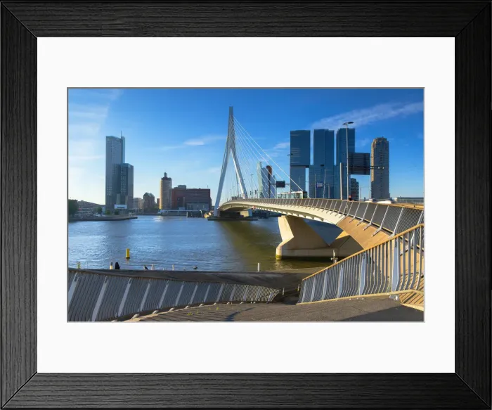Framed Print : Erasmus Bridge (Erasmusbrug), Rotterdam, Zuid Holland, Netherlands Framed Print : Erasmus Bridge (Erasmusbrug), Rotterdam, Zuid Holland, Netherlands