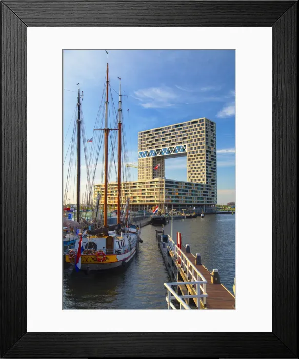 Framed Print : Block of apartments at Houthavens harbour, Amsterdam, Noord Holland, Netherlands Framed Print : Block of apartments at Houthavens harbour, Amsterdam, Noord Holland, Netherlands