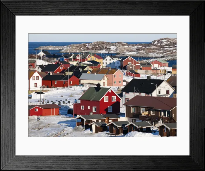 Framed Print : Fishing village Bugoynes, Northeastern Norway, Norway