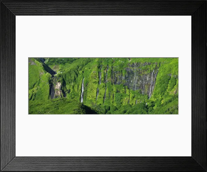 Framed Print : Waterfalls at Faja Grande. Flores, Azores islands, Portugal Framed Print : Waterfalls at Faja Grande. Flores, Azores islands, Portugal
