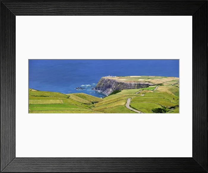 Framed Print : Albarnaz lighthouse and coastline in the middle of the Atlantic Ocean Framed Print : Albarnaz lighthouse and coastline in the middle of the Atlantic Ocean