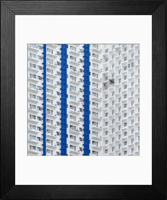 Framed Print : High-rise apartment building in Makati City central business district, Metro Manila