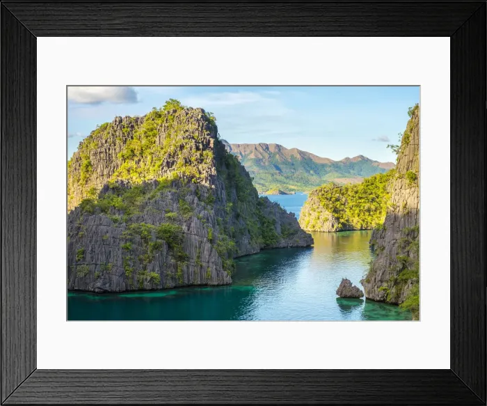Framed Print : Dramatic karst landscape of Coron Island, Coron, Palawan, Philippines