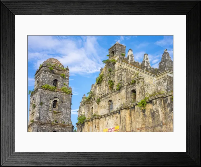 Framed Print : The facade and bell tower of Paoay Church (Saint Augustine Church), Paoay Framed Print : The facade and bell tower of Paoay Church (Saint Augustine Church), Paoay