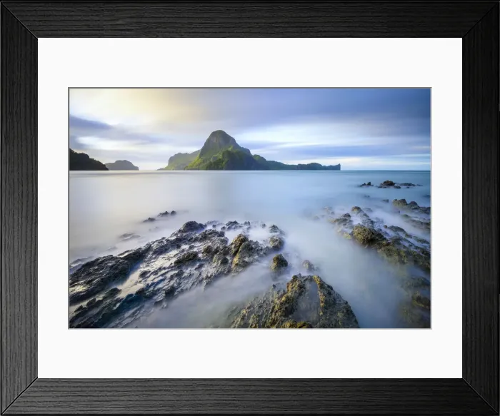 Framed Print : Cadlao Island at sunset seen from Caalan Beach, El Nido, Palawan, Philippines Framed Print : Cadlao Island at sunset seen from Caalan Beach, El Nido, Palawan, Philippines