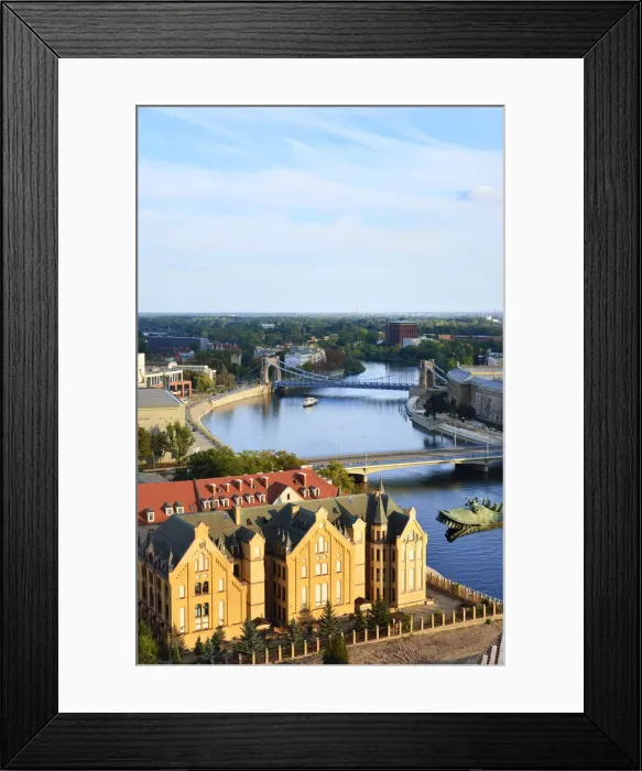 Framed Print : The Ostrow Tumski district (Cathedral island) and the Oder river. Wroclaw, Poland Framed Print : The Ostrow Tumski district (Cathedral island) and the Oder river. Wroclaw, Poland