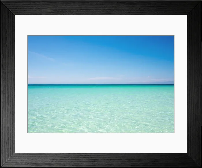Framed Print : Blue sky and horizon over clear ocean water, Boracay Island, Aklan Province, Western Framed Print : Blue sky and horizon over clear ocean water, Boracay Island, Aklan Province, Western