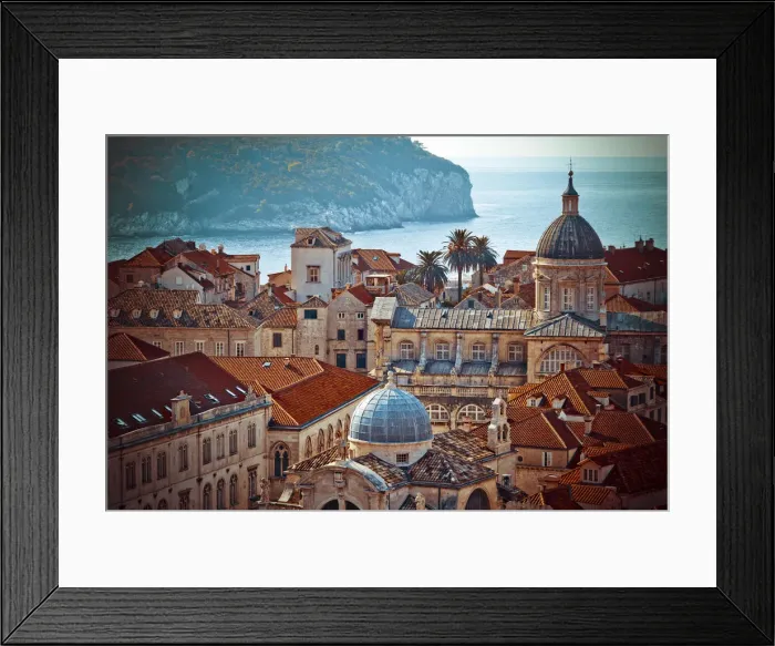 Framed Print : Croatia, Dalmatia, Dubrovnik, Old Town (Stari Grad) from Old Town Walls, Church of St Framed Print : Croatia, Dalmatia, Dubrovnik, Old Town (Stari Grad) from Old Town Walls, Church of St