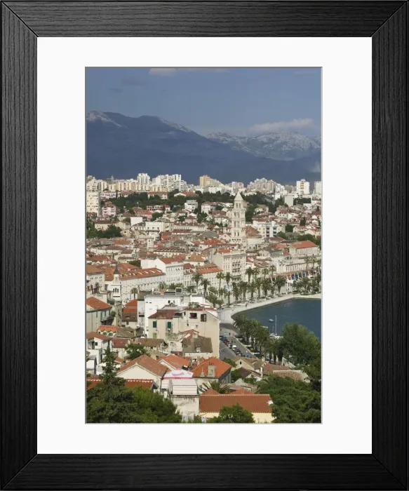 Framed Print : Croatia, Central Dalmatia, Split, City View from the Vidilica Viewpoint / Late Afternoon Framed Print : Croatia, Central Dalmatia, Split, City View from the Vidilica Viewpoint / Late Afternoon