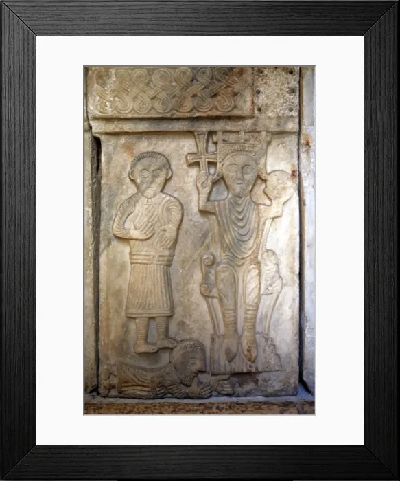 Framed Print : Early medieval slab in the Temple of Diocletian palace, Split, Split-Dalmatia county Framed Print : Early medieval slab in the Temple of Diocletian palace, Split, Split-Dalmatia county